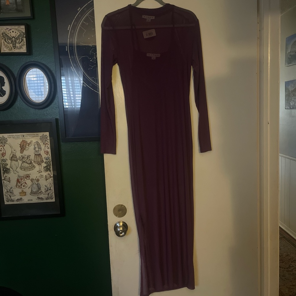 HYFVE Long Sleeve Plum Dress